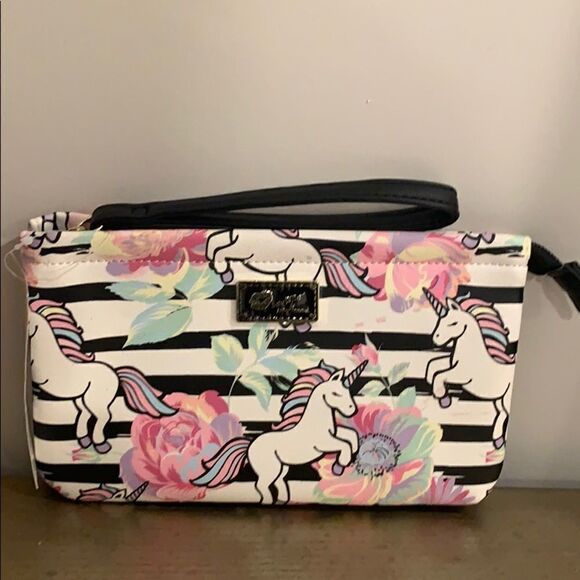 Betsey Johnson Handbags - 🎉last price 🎉Unicorn Wristlet zipper clutch
